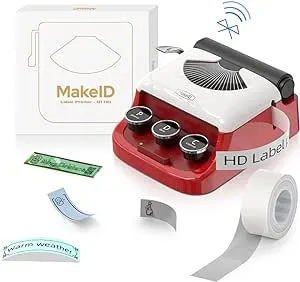 MakeID Label Maker HD(300dpi) - Personalized Smart Q1 Wireless Handheld Printer Compatible With iPhone & Android Phones - Portable Label Makers for Organizing Home & Office Supplies Printing Name Tags