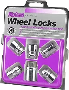 MCGARD 24554 Chrome Cone Seat Wheel Locks (12 x 1.25 Thread Size) - Set of 5