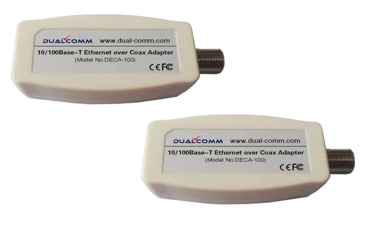 Dualcomm Ethernet Over Coax EOC Adapters