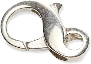 18x11mm Classic Figure 8 Shape Infinity Lobster Claw Clasp, 925 Sterling Silver, Sold Individually