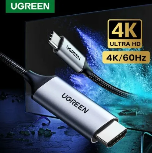 Ugreen USB-C Type C to HDMI Cable Male 4K Cable For Macbook iPhone 15 Pro Max