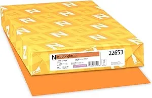 Astrobrights 495470 Astrobrights Multipurpose Paper 24 lbs 11-Inch x 17-Inch Cosmic Orange