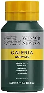 Winsor & Newton Galeria Flow Acrylics - Phthalo Green, 500 ml tube