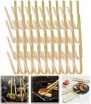 Mini Bamboo Disposable Tongs - 100pcs Disposable Tongs 4 inch Bamboo Tongs for Toaster Eco-Friendly for Catering, Buffet or Home Use