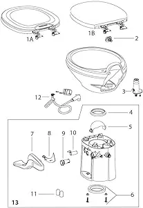 THETFORD 34125 Nozzle for Aqua-Magic Style II Toilets - Bone