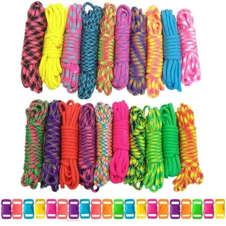 Paracord Planet 550lb Type III Paracord Combo Crafting Kits with Buckles