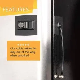 Guardianite Premium Refrigerator Door Lock with Built-in Keyed Lock