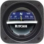 Ritchie V-537B Explorer Compass - Bulkhead Mount - Blue Dial