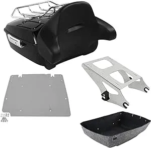 TCMT King Tour Pack Trunk Backrest 2 Up Mounting Rack Luggage Rack Base Plate Fit For Harley Tour Pak Touring CVO Road King Road Glide Street Glide Electra Glide 2014-2023