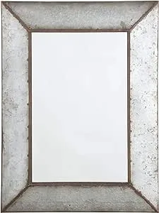 Signature Design by Ashley O'Talley Metal Framed Accent Mirror, 26 x 36 Inches, Antique Gray