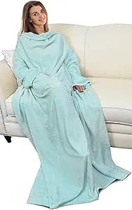 Catalonia Wearable TV Blanket with Sleeves Arms Micro Plush Fleece Wrap Throw Robe 73 x 51