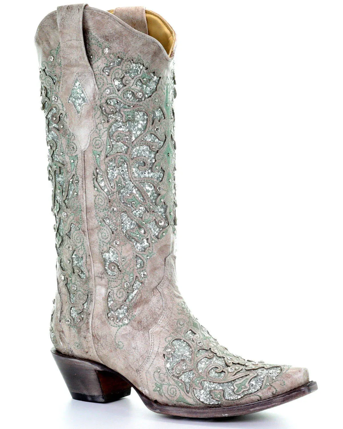 Corral Ladies Glitter Inlay & Crystals Boots