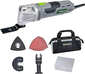 Genesis Oscillating Tool 3.5 Amp Oscillating Multi Tool with 3.7° Oscillation Angle, 6 Variable-Speeds with 16-Piece Accessory Set, Storage Box, Carrying Bag, and 2 Year Warranty (GMT35T)