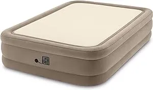 Intex Air Mattress Built-In Digital Comfort Pump+Fiber-Tech Technology (Queen)