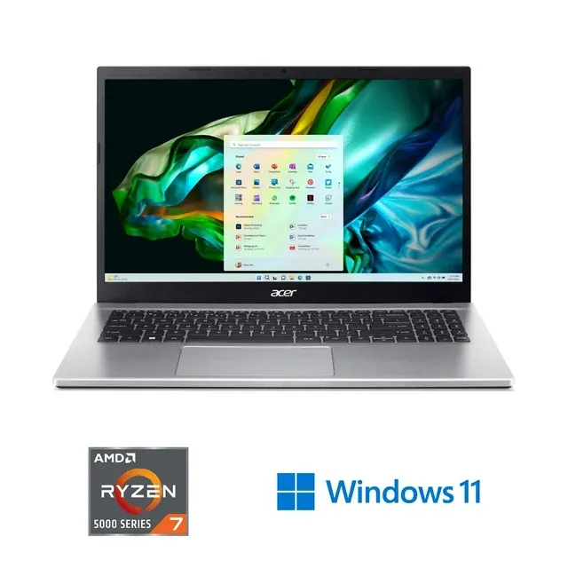 Acer Aspire 3, tela FHD de 15,6", processador AMD Ryzen 7 5700U, 16 GB de RAM, SSD de 512 GB, Windows 11 Home