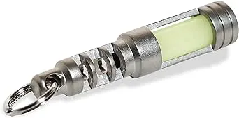 Tec Accessories - Isotope Chain Reaction Fob - Embrite Glow Pellet - Green - Accepts 3x11mm Tritium Vial - Stainless Steel Housing - Everyday Carry