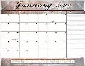 AT-A-GLANCE 2023 RY Marbled Monthly Desk Pad, Large, 21 3/4" x 17"