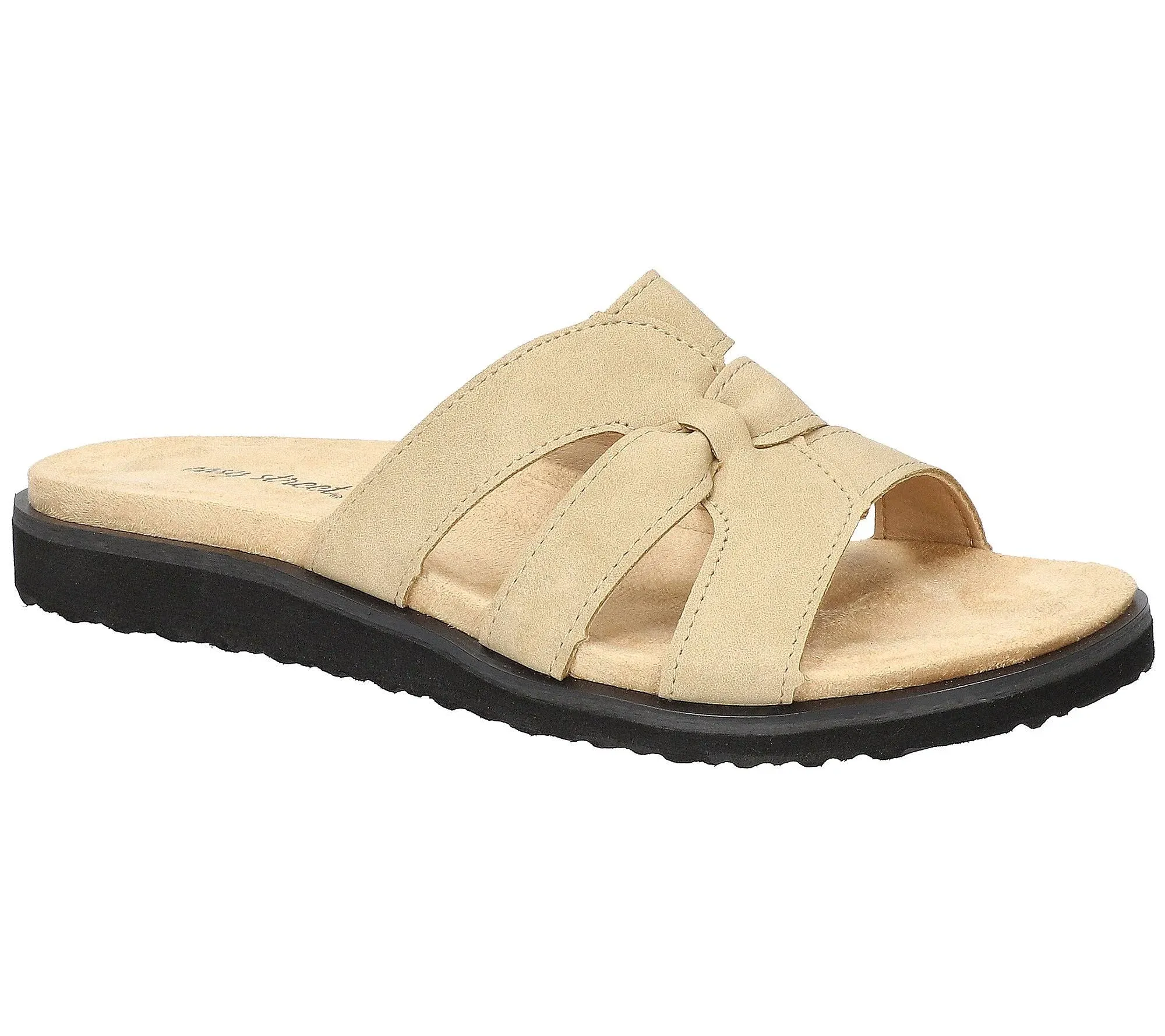 Easy Street Skai Women's Comfort Slide Sandals, Size: 8.5, Natural