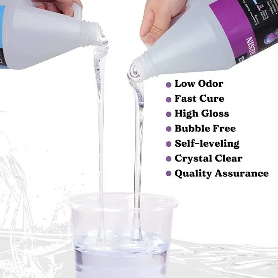 Let's Resin 1 Gallon Clear Epoxy Resin Kit, Bubble Free & Crystal Clear Epoxy Resin for Countertops, River Tables, Table Top, Coating, Casting