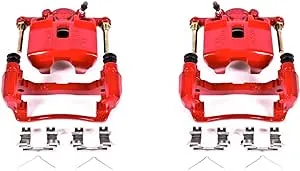 Power Stop Front S2796 Pair of High-Temp Red Powder Coated Calipers for Acura RSX 2002-2006, Honda Civic 2003-2011, Honda Fit 2007-2008 [Model Specific]