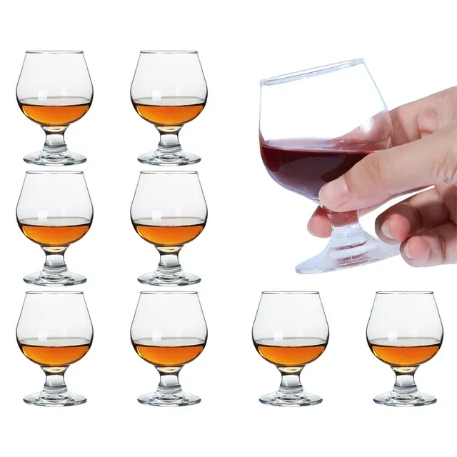 Qunclay 24 Pcs Shot Glasses Shot Glass Cute Cognac Glasses Small Brandy Snifter for Tasting Brandy Drinking Port Glasses for Whiskey Brandy Wine Beer (3.5oz)