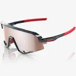 100% Slendale Sunglasses - Gloss Carbon Fiber - HiPER Crimson Silver