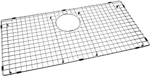 Serene Valley Sink Bottom Grid 28-3/8" x 14-3/16", Rear Drain with Corner Radius 3/8", Sink Protector NDG2915R