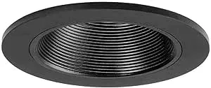 Halo Recessed 3003BKBB 3-Inch 35-Degree Adjustable Trim with Baffle, Black