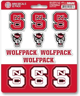 North Carolina State University Wolfpack - Set Of 12 Sticker Sheet