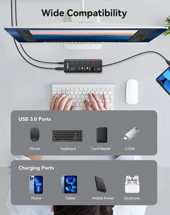 Wenter 6-Port USB 3.0 Hub Splitter