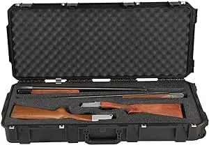 SKB Cases iSeries 3I-3614-CBD Hard Exterior Waterproof Double Custom Breakdown Shotgun Utility Case with Wheels and Trigger Release Latches, Black