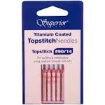 #90/14 Topstitch Titanium-Coated Needles | Superior Threads