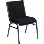 Flash Furniture Hercules Series Heavy Duty Black Dot Fabric Stack Chair