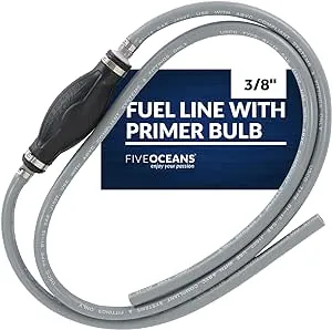 3/8" Outboard Motor Fuel Line with Primer Bulb, Universal,  Hose x 6\' Long, EPA/CARB - FO4280