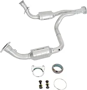 EvanFischer REPG960301 Silver Powder-Coated Catalytic Converter with Heat Shield