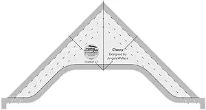 Creative Grids Machine Quilting Tool Chevy – CGRQTA7 – Made in USA, Non-Slip Grip Acrylic Quilting & Sewing Template Ruler for Free-Motion Quilt Patchwork Design on Domestic Sewing & Longarm Machines