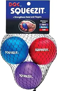 Unique Sports Tennis Elbow Therapy Squeeze-It Balls - 3 Resistance Levels Red