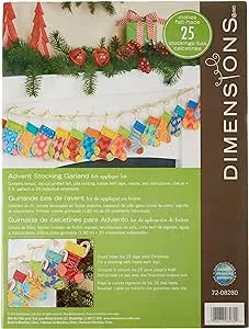 Dimensions Stocking Shape Felt Garland Advent Christmas Banner Kit SEALED New