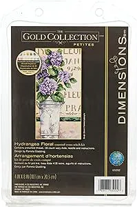 Dimensions HYDRANGEA FLORAL  Gold Collection Petites Counted Cross Stitch   NIP