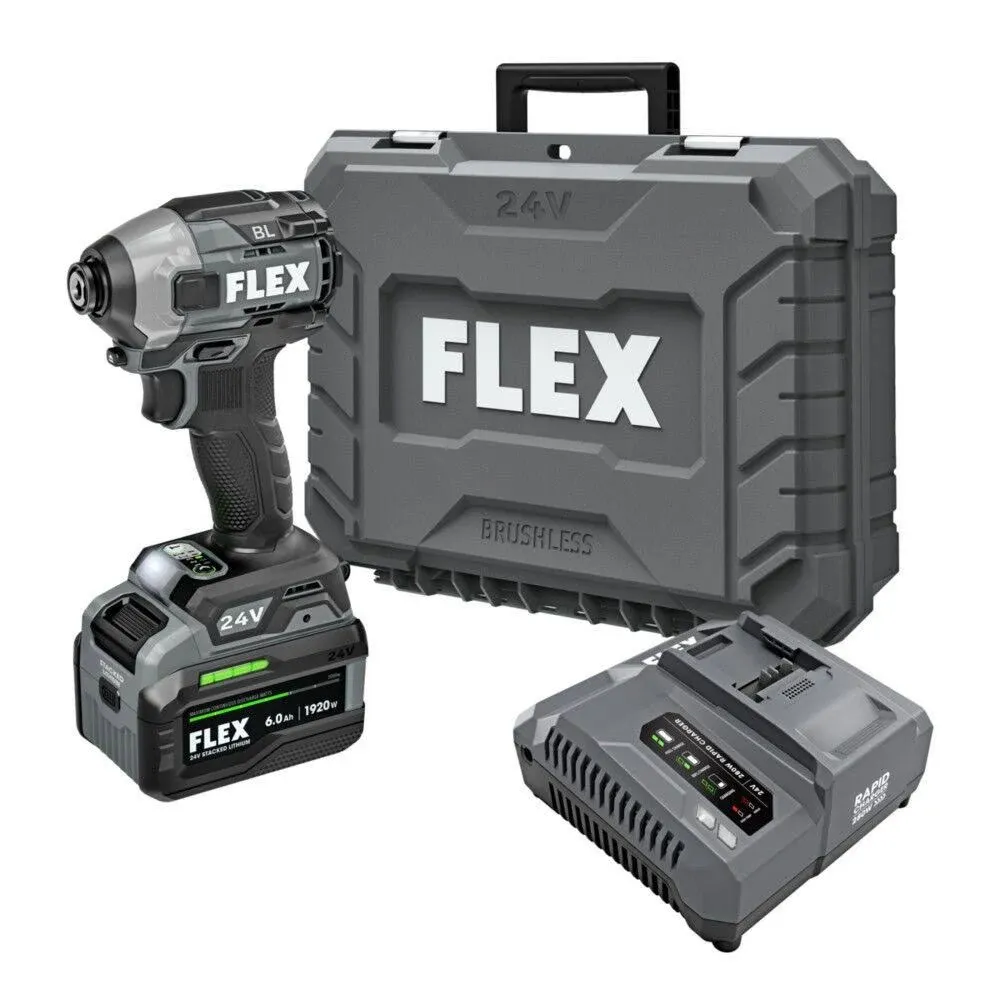 Flex 24V 1/4" Hex Impact Driver w/ Multi-mode Stacked-Lithium Kit