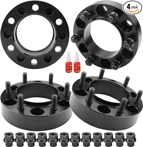 Richeer 6x5.5 Hub Centric Wheel Spacers for Tacoma 4Runner Tundra Fortuner Ventury GX470 GX460 with Extend Lug Nuts, 4PCS 1.25 inch Forged 6x139.7mm Wheel Spacers with 12x1.5 Studs & 106mm Hub Bore