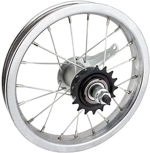 WheelMaster 12-1/2 x 2-1/4 Rear Bicycle Wheel, 20H, Steel, Bolt On, Silver