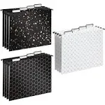 Y Yoma Hanging File Folders with Foil Stamping Process Letter size, 1/5 Adjusta