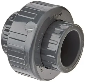 Spears 857-010 - PVC Pipe Fitting, Union with Viton O-Ring, Schedule 80, 1" Socket