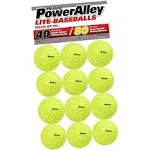 Heater Sports PowerAlley 80/Sandlot 40 MPH Lite Baseballs - 12 Pack