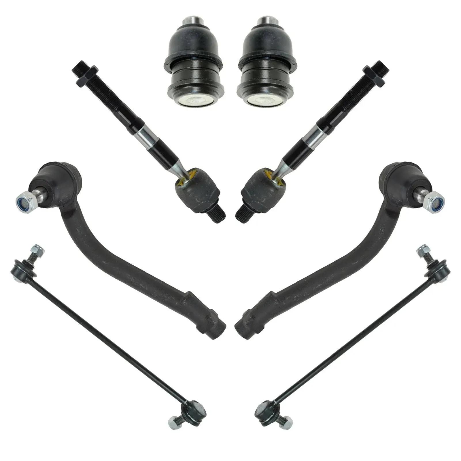 Autos Part Outlet™ New Front 8 Piece Steering & Suspension Kit Compatible With 2007-2013 Hyundai Santa Fe Kia Sorento