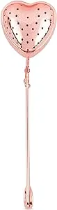 Pinky Up Heart Shaped Tea Ball, Reusable Loose Leaf Tea Infuser, Brew Tea with Ease, Stainless Steel, Rose Gold