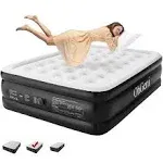 Queen Air Mattress with Built-in Pump for Guest 18&#034; Tall, Inflatable Blow Up