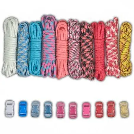 PARACORD PLANET 550lb Type III Paracord Combo Crafting Kits with Buckles