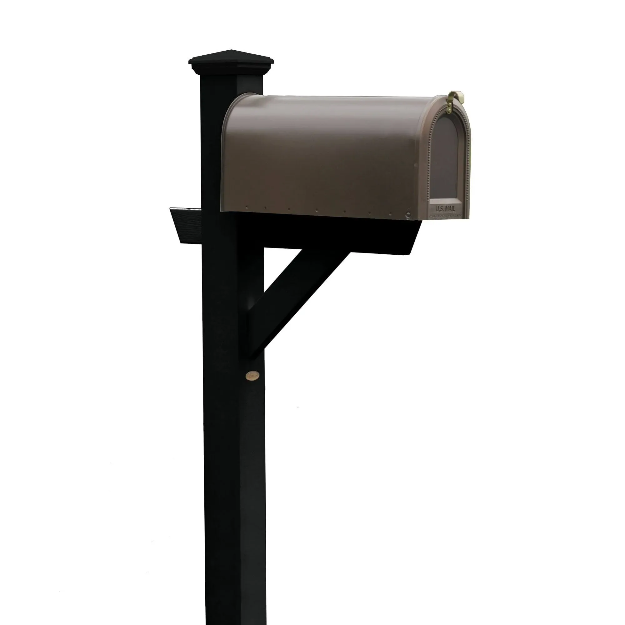 Highwood Hazleton Mailbox Post, Black